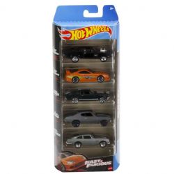 HOT WHEELS -  PACK OF 5 CARS 1/64 - FAST & FURIOUS