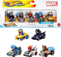 HOT WHEELS -  PACK OF 5 CARS - MARVEL -  RACERVERSE