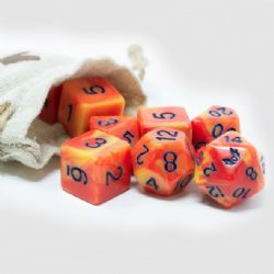 HUMBLEWOOD -  ALDERHEART EMBER DICE SET AND POUCH