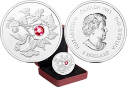 HUMMINGBIRD AND MORNING GLORY -  2013 CANADIAN COINS
