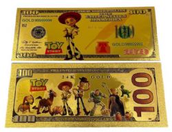HUMORISTIC BILLS -  TOY STORY: JESSIE - 2009 UNITED STATES 100 DOLLARS NOTE (PURE GOLD PLATED)