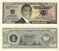 HUMORISTIC NOTES -  BARACK OBAMA 2009 - UNITED STATES ONE MILLION DOLLARS NOTE