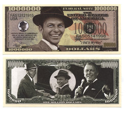 HUMORISTIC NOTES -  FRANK SINATRA - UNITED STATES ONE MILLION DOLLARS NOTE