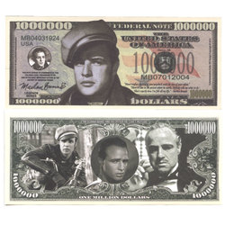 HUMORISTIC NOTES -  MARLON BRANDO - UNITED STATES ONE MILLION DOLLARS NOTE