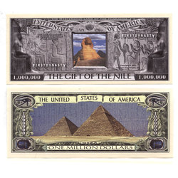 HUMORISTIC NOTES -  SPHINX, GIFT OF THE NILE - UNITED STATES ONE MILLION DOLLARS NOTE