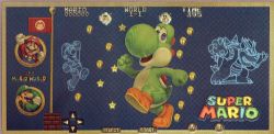 HUMORISTIC NOTES -  SUPER MARIO WORLD: YOSHI - NOTE (PURE GOLD PLATED)