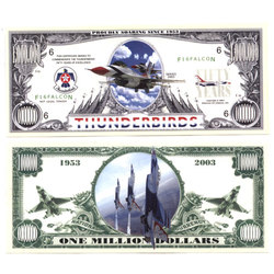 HUMORISTIC NOTES -  THUNDERBIRDS - UNITED STATES ONE MILLION DOLLARS NOTE