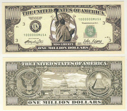 HUMORISTIC NOTES -  UNITED STATES ONE MILLION DOLLARS NOTE