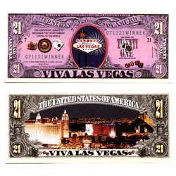 HUMORISTIC NOTES -  VIVA LAS VEGAS - UNITED STATES 21 DOLLARS NOTE