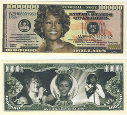 HUMORISTIC NOTES -  WHITNEY HOUSTON - UNITED STATES ONE MILLION DOLLARS NOTE