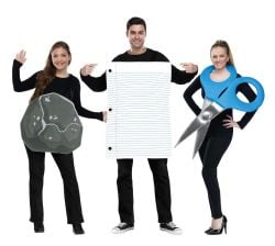 HUMORISTIC -  ROCK, PAPER & SCISSORS 3-COSTUMES SET (ADULT - ONE-SIZE)