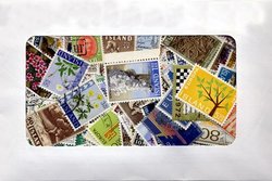 ICELAND -  300 ASSORTED STAMPS - ICELAND