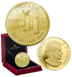 ICONIC CANADIAN ANIMALS -  ICONIC POLAR BEAR -  2013 CANADIAN COINS 01