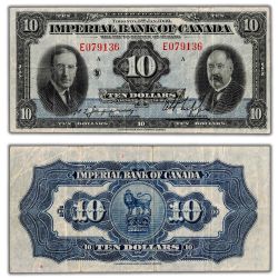 IMPERIAL BANK OF CANADA -  1939 10-DOLLAR NOTE -  1939 CANADIAN BANKNOTES