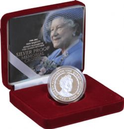 IN MEMORY OF QUEEN ELIZABETH -  THE QUEEN MOTHER -  2002 UNITED KINGDOM COINS
