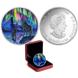 IN THE MOONLIGHT -  NORTHERN LIGHTS IN THE MOONLIGHT -  2016 CANADIAN COINS 02