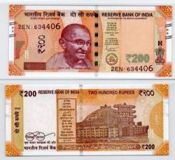 INDIA -  200 RUPEES 2023 (UNC) 113W