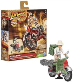 INDIANA JONES -  FIGURE OF HELENA SHAW WITH MOTORCYCLE -  WORLDS OF ADVENTURE