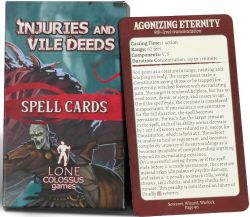 INJURIES AND VILE DEEDS -  SPELL CARDS (ENGLISH) -  5TH EDITION