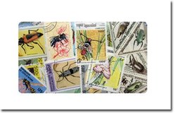 INSECTS -  200 ASSORTED STAMPS - INSECTS