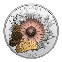 INTERACTIVE DESIGN COINS -  THE MONARCH AND THE BLOOM -  2023 CANADIAN COINS 07