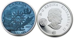 INTERNATIONAL POLAR YEAR WITH PLASMA -  2007 CANADIAN COINS
