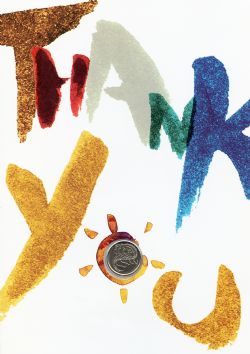 INTERNATIONAL YEAR OF THE VOLUNTEERS WITH THANK YOU CARD (ENGLISH VERSION) -  2001 CANADIAN COINS