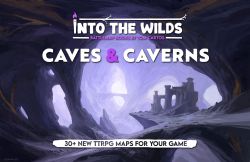 INTO THE WILDS -  BATTLEMAP BOOKS, CAVES AND CAVERNS -  BATTLE MAP