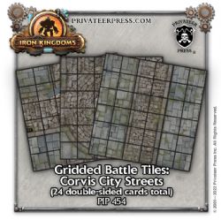 IRON KINGDOMS: RPG -  BATTLE TILES - CORVIS CITY STREETS -  MAP TILES