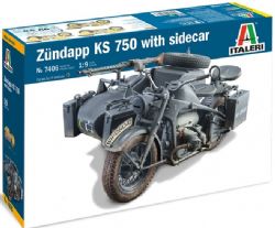 ITALERI -  1/9 - ZÜNDAPP KS750 & SIDECAR 7406