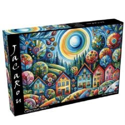 JACAROU PUZZLES -  LOVELY COLORFUL VILLAGE (1000 PIECES) -  COLLECTION NOVIA