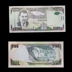 JAMAICA -  100 DOLLARS 2018 (UNC) 95E