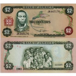 JAMAICA -  2 DOLLARS 1982 (UNC)