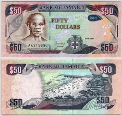 JAMAICA -  50 DOLLARS 2020 (UNC) 94F