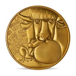 JEAN DE LA FONTAINE -  400TH ANNIVERSARY OF JEAN DE LA FONTAINE: THE FROG THAT WISHED TO BE AS BIG AS THE OX -  2021 FRANCE COINS 06