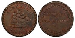 JETON DU BAS-CANADA -  FRANCIS MULLINS & SON MONTREAL IMPORTERS OF SHIP CHANDELERY &C. / COMMERCE TOKEN (EF) -  LOWER-CANADA TOKENS