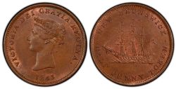 JETON DU NOUVEAU BRUNSWICK -  HALF PENNY TOKEN 1843, THREE COMPLETE GROUP -  JETONS DU NOUVEAU BRUNSWICK 1843