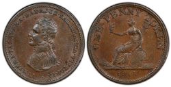 JETON WELLINGTON -  ONE PENNY TOKEN 1813 - VIMIERA TALAVERA BADAJOZ SALAMANCA VITTORIA -  1813 WELLINGTON TOKENS