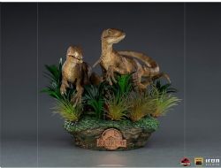 JURASSIC PARK -  'JUST THE TWO RAPTORS' DELUXE FIGURE - 1/10 SCALE -  IRON STUDIOS