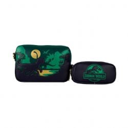 JURASSIC PARK -  JUNGLE DINOSAUR SILHOUETTE SLING BAG WITH COIN PURSE -  LOUNGEFLY