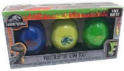 JURASSIC PARK -  VELOCIRAPTOR SLIME EGGS -  JURASSIC WORLD