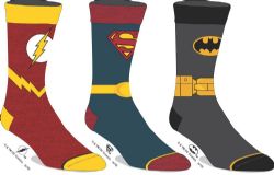 JUSTICE LEAGUE -  3 PAIRS OF SOCKS -  DC COMICS