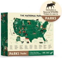 KEYMASTER -  THE NATIONAL PARKS MAP (1000 PIECES) -  PARKS PUZZLE