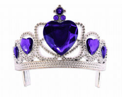 KINGS AND QUEENS -  TIARA - SILVER AND PURPLE (CHILD)