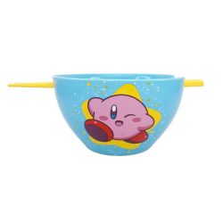 KIRBY -  KIRBY WAVING, RAMEN BOWL WITH CHOPSTICKS
