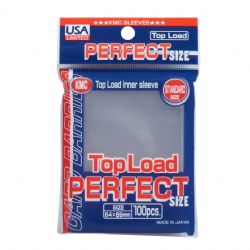 KMC -  STANDARD SIZE SLEEVES - TOPLOAD PERFECT SIZE - USA EDITION (100)