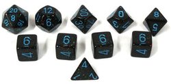 KOPLOW -  10 DICE TUBE, BLUE STAR -  10 DICE TUBE
