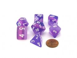 KOPLOW -  7 POLYHEDRAL DICE - LAYERED - PURPLE HAZE -  7 DICE RPG SET