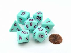 KOPLOW -  7 POLYHEDRAL DICE- MINT -  7 DICE RPG SET