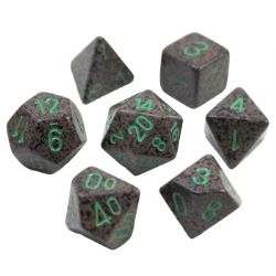 KOPLOW -  7 POLYHEDRAL DICE - SPECKLED & ELEMNTAL - EARTH -  7 DICE RPG SET
